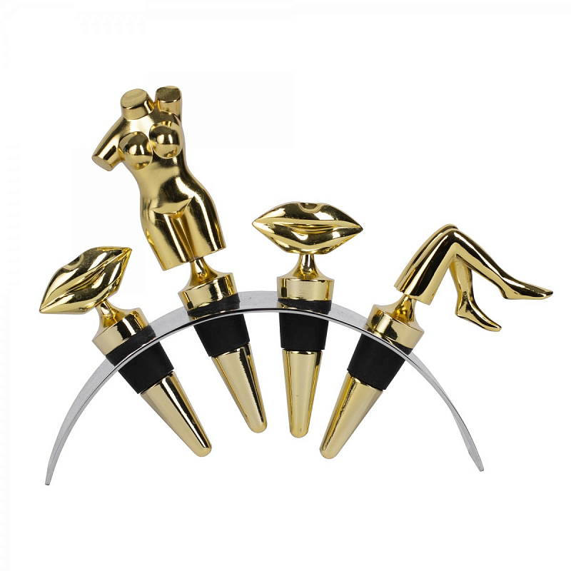 Набор пробок для бутылок ACOLYTE WINE STOPPER Латунь в Воронеже | Loft Concept 