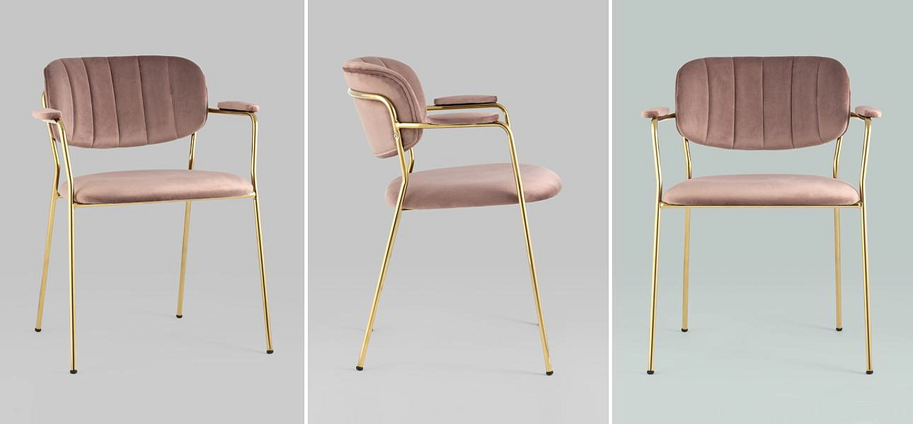 Стул Singer Chair Золотой Металл Пыльная Роза Стул Singer Chair Золотой Металл Пыльная Роза - Loft-Concept в Воронеже