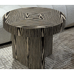 Столик журнальный круглый с полосатым узором Zebroids варинант исполнения - 4 | Loft Concept в Воронеже