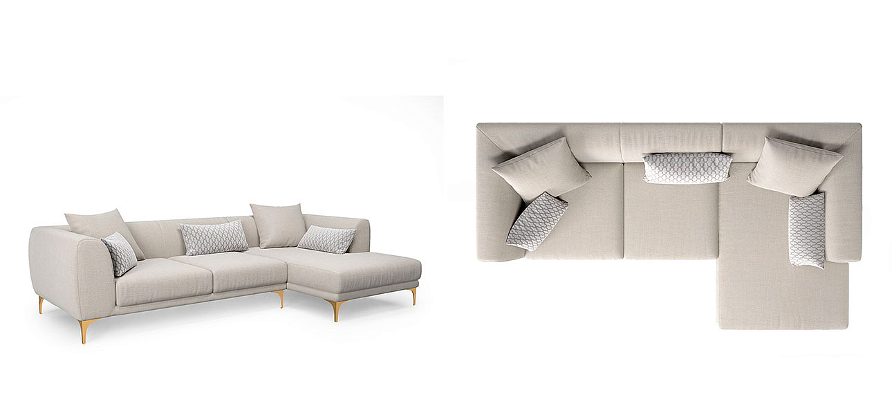 Диван белый угловой Брайан Brian Collection Диван белый угловой Брайан Brian Collection - Loft-Concept в Воронеже