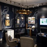 Обои ручная роспись в стиле Арт-деко Symphony Colourway SC-104 on Kyanite silk dupion варинант исполнения - 2 | Loft Concept в Воронеже