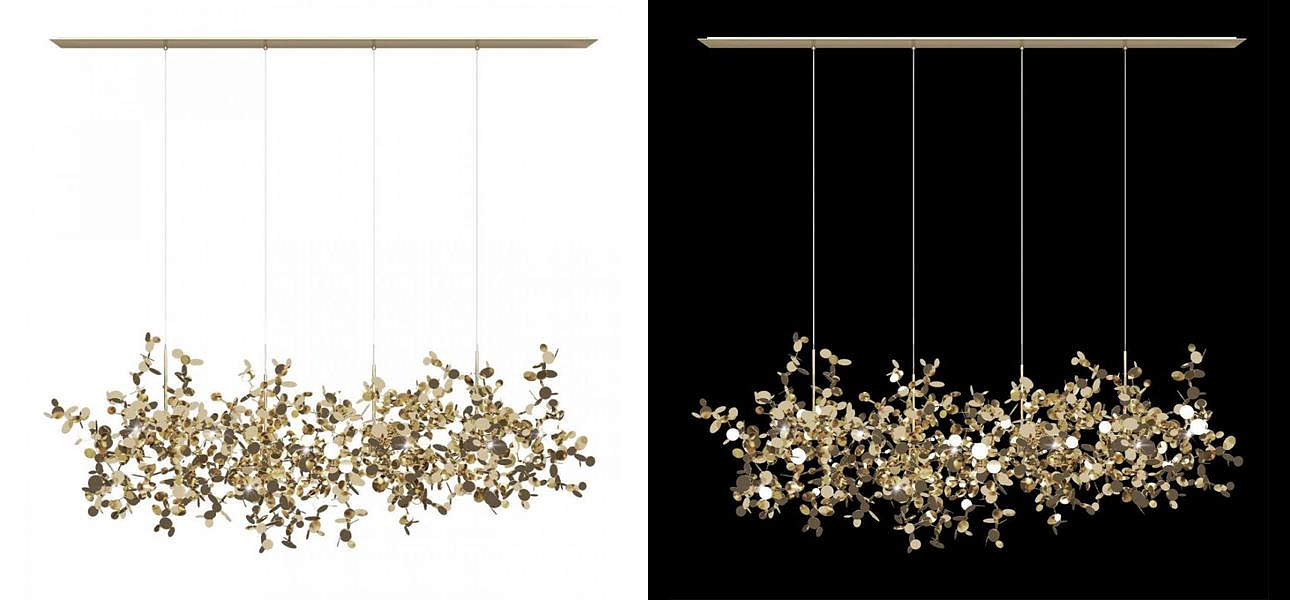 Люстра Terzani Argent Suspension Linear Gold длина 120 см Люстра Terzani Argent Suspension Linear Gold длина 120 см - Loft-Concept в Воронеже