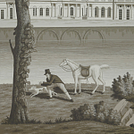 Обои ручная роспись Monuments of Paris Eau Forte on scenic paper варинант исполнения - 2 | Loft Concept в Воронеже