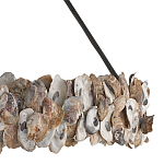 Люстра круглая с абажуром из устричных раковин Sea Ravens варинант исполнения - 1 | Loft Concept в Воронеже