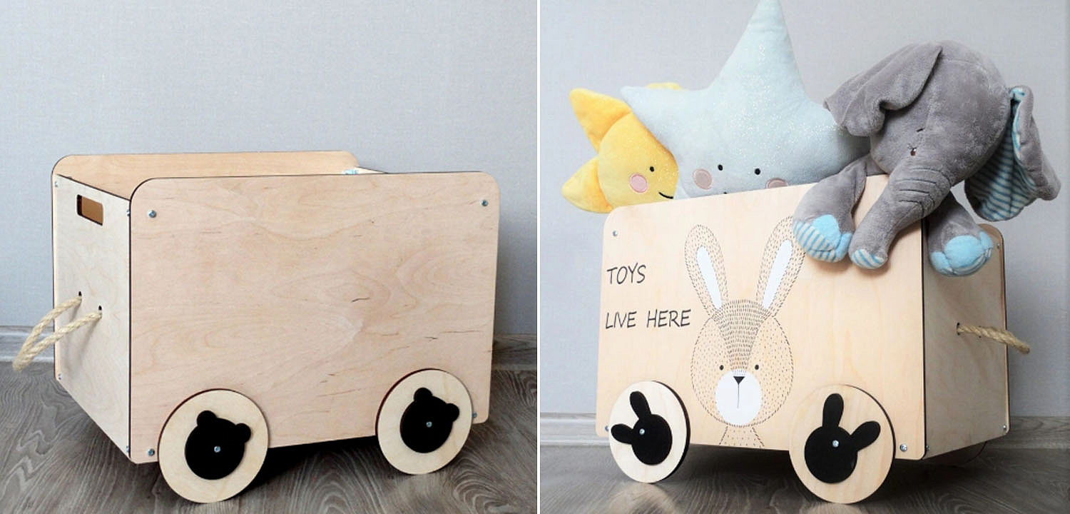 Ящик Wooden Box Bunny Ящик Wooden Box Bunny - Loft-Concept в Воронеже