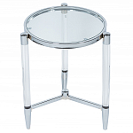Приставной столик со стеклянной столешницей Deimos варинант исполнения - 1 | Loft Concept в Воронеже