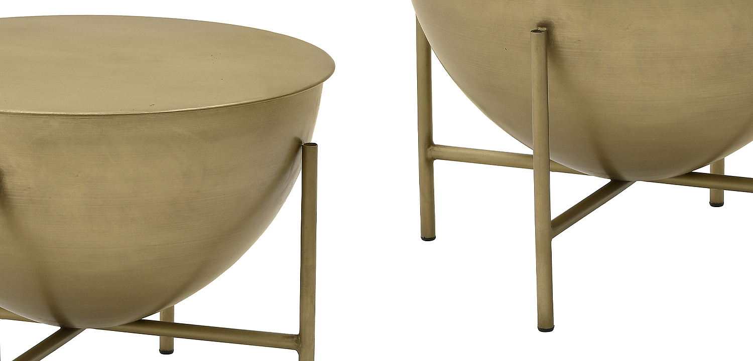 Круглый кофейный стол Big Modern Caldron Metal Coffee Table Круглый кофейный стол Big Modern Caldron Metal Coffee Table - Loft-Concept в Воронеже