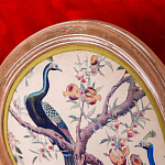 Полукресло из массива бука бежевое с изображением птиц и цветов Beige Green Chinoiserie Garden Chair варинант исполнения - 4 | Loft Concept в Воронеже