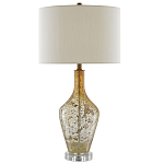 Настольная лампа с тканевым абажуром в форме цилиндра Thin Neck варинант исполнения - 2 | Loft Concept в Воронеже