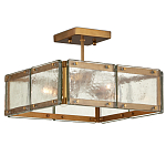 Потолочный светильник квадратный из толстого литого стекла Cast Glass варинант исполнения - 1 | Loft Concept в Воронеже