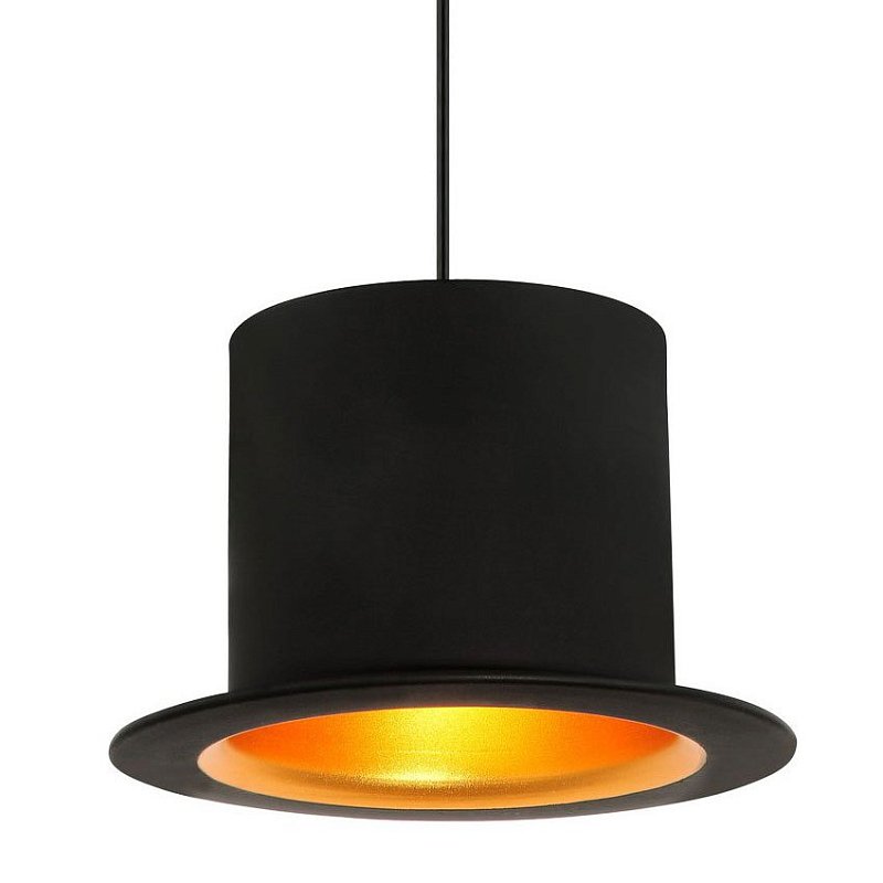 Подвесной светильник Pendant Lamp Banker Bowler Hat I Черный Золотой в Воронеже | Loft Concept 