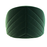 Барный стул со спинкой и металлической подставкой на 4-х деревянных ножках Зеленый Велюр Vendramin Chair варинант исполнения - 3 | Loft Concept в Воронеже