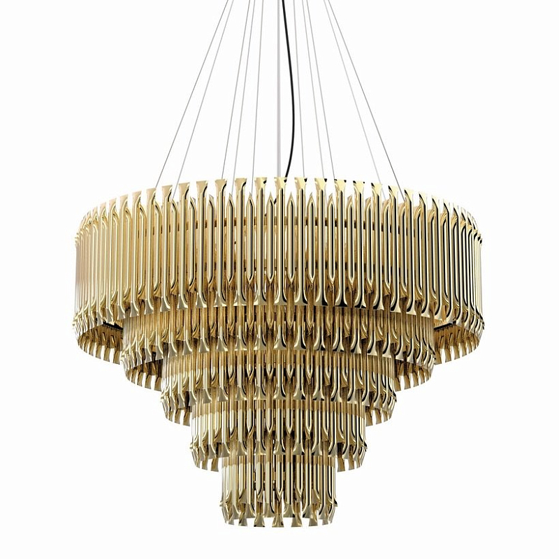 Люстра MATHENY CHANDELIER 5 SUSPENSION by DELIGHTFULL Gold Глянцевое золото матовое золото Люстра MATHENY CHANDELIER 5 SUSPENSION by DELIGHTFULL Gold Глянцевое золото матовое золото в Воронеже | Loft Concept