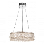 Люстра подвесная круглая из прозрачного хрусталя с корпусом из металла цвета хром Selfsufficient варинант исполнения - 1 | Loft Concept в Воронеже