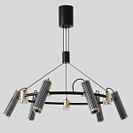 Люстра круглая с 9-ю цилиндрическими плафонами на магнитном креплении Bronze Concert варинант исполнения - 1 | Loft Concept в Воронеже