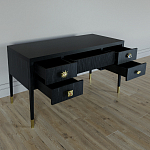 Письменный стол с 4-мя ящиками Elsa Dreams Black  варинант исполнения - 3 | Loft Concept в Воронеже
