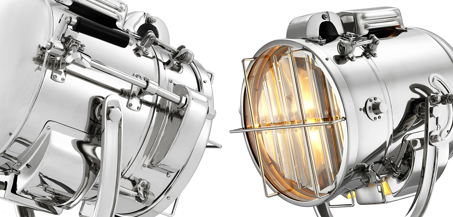 Торшер Eichholtz Floor Lamp Atlantic nickel Торшер Eichholtz Floor Lamp Atlantic nickel - Loft-Concept в Воронеже