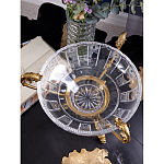 Чаша из прозрачного рельефного стекла на бронзовой подставке Eden Garden варинант исполнения - 2 | Loft Concept в Воронеже