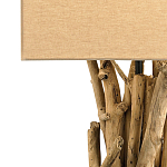 Настольная лампа с каркасом в виде веток деревьев и тканевым абажуром Natural Driftwood варинант исполнения - 1 | Loft Concept в Воронеже