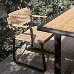 Дизайнерский стул с каркасом из металла с плетеными сиденьем и спинкой GREEN POINT Chair варинант исполнения - 11 | Loft Concept в Воронеже