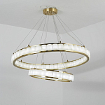 Люстра с 2-мя кольцами из натурального камня с регулируемыми плафонами Durability of Stone варинант исполнения - 4 | Loft Concept в Воронеже