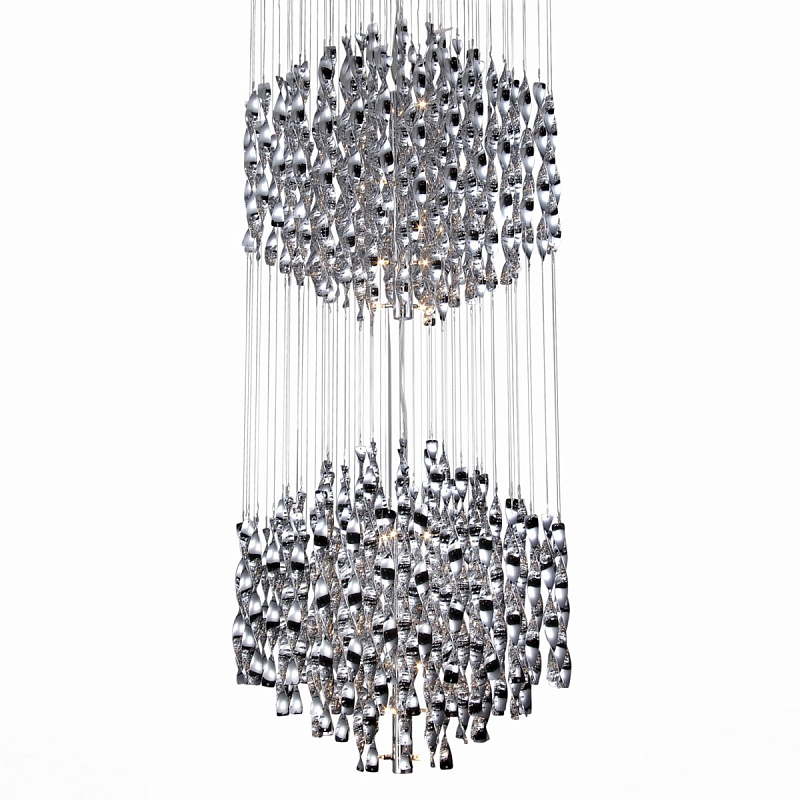 Люстра Macaroni Chandelier Chrome double Хром в Воронеже | Loft Concept 