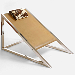 Дизайнерское кресло на металлическом каркасе с подставкой для ног Poltronova Mies Armchair варинант исполнения - 4 | Loft Concept в Воронеже