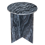 Столик кофейный с столешницей из черного мрамора Compact Black Marble Table варинант исполнения - 1 | Loft Concept в Воронеже