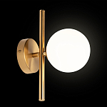 Бра с золотым основанием и белым плафоном в форме шара Bubble варинант исполнения - 2 | Loft Concept в Воронеже