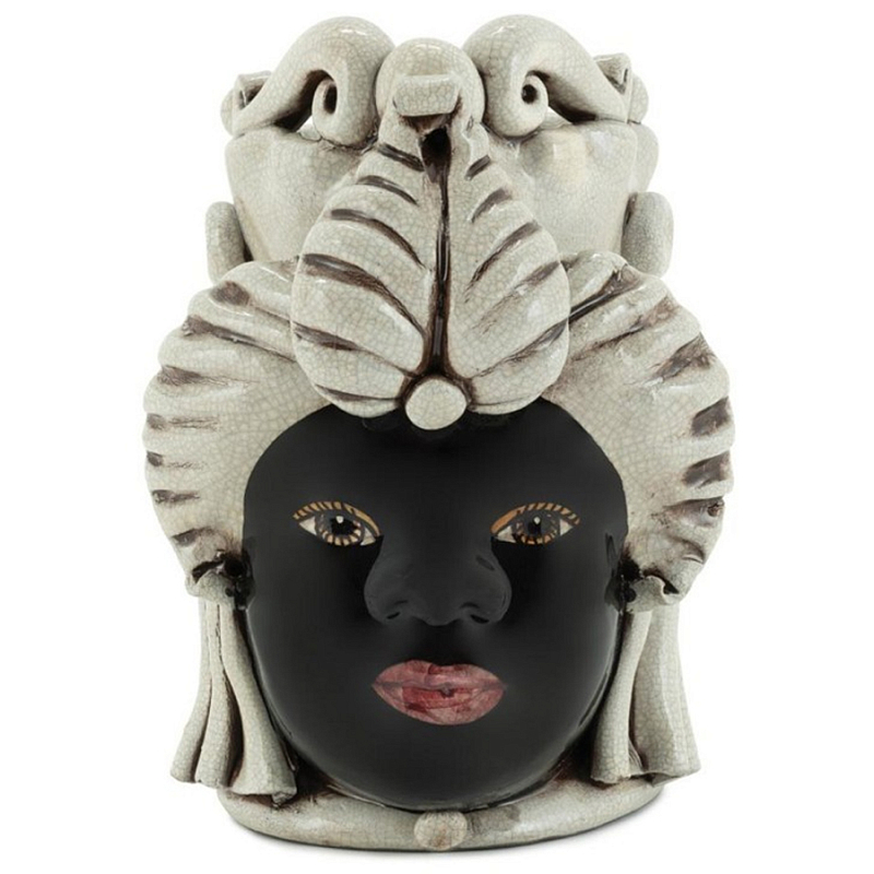 Ваза Vase Moro Lady Small Черный Бежевый Ваза Vase Moro Lady Small Черный Бежевый в Воронеже | Loft Concept