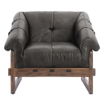 Кресло Duncan винтажная черная кожа варинант исполнения - 1 | Loft Concept в Воронеже