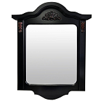 Зеркало черное настенное прямоугольное в стиле прованс Black Provence варинант исполнения - 1 | Loft Concept в Воронеже