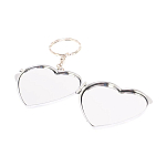 Зеркало брелок складное двухстороннее в форме сердца из натурального камня Лазурит Stone Mirrors варинант исполнения - 3 | Loft Concept в Воронеже