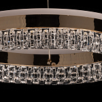 Люстра в виде кольца золотого цвета с прозрачными вставками Radiant Rail варинант исполнения - 8 | Loft Concept в Воронеже