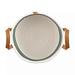 Корзина для хранения с ручками плетеная Interlacement Green  варинант исполнения - 1 | Loft Concept в Воронеже