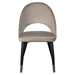 Стул велюровый серо-бежевый Schelde Gray Beige варинант исполнения - 1 | Loft Concept в Воронеже