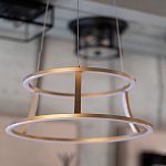 Люстра золотого цвета с 2-мя светодиодными кольцами Eurofase варинант исполнения - 7 | Loft Concept в Воронеже
