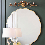 Золотое настенное зеркало Yvon Mirror варинант исполнения - 1 | Loft Concept в Воронеже