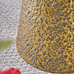 Журнальный столик с конусообразной основой и текстурной поверхностью золотого цвет Ethnic Metal варинант исполнения - 4 | Loft Concept в Воронеже