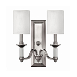 Бра с 2-мя белыми текстильными абажурами Hinkley варинант исполнения - 1 | Loft Concept в Воронеже