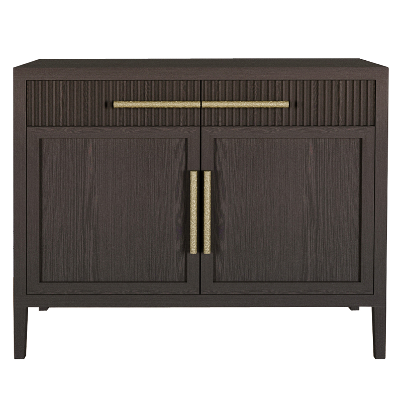 Буфет Primo с двумя ящиками и двумя фасадами шпон орех Темный дуб Золотой в Воронеже | Loft Concept 