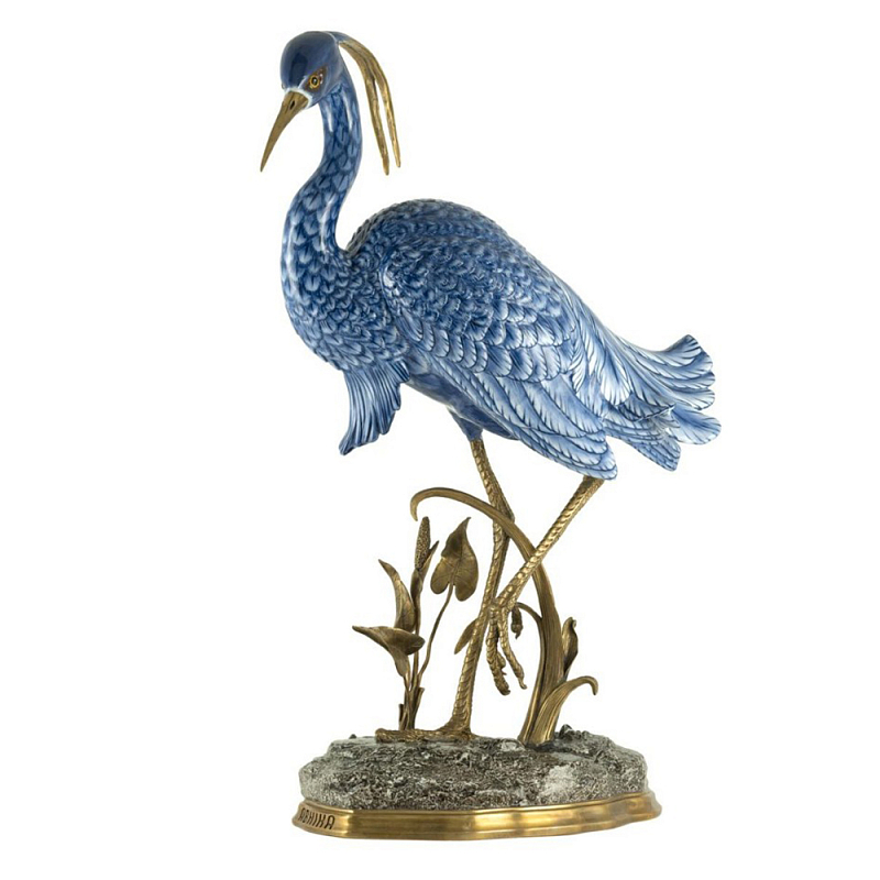Статуэтка HERON ATLANTA BLUE Синий Бронза Статуэтка HERON ATLANTA BLUE Синий Бронза в Воронеже | Loft Concept