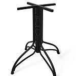 Стол обеденный с круглой столешницей из керамики на четырех черных ножках Sand Ceramics варинант исполнения - 5 | Loft Concept в Воронеже