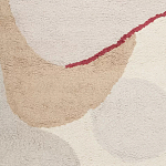 Ковер из хлопка с абстрактным принтом бежевого цвета Elysian Flow Blush варинант исполнения - 4 | Loft Concept в Воронеже