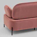 Диван в велюровой обивке цвета пыльная роза COLOR BLOCK варинант исполнения - 7 | Loft Concept в Воронеже
