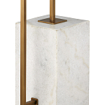 Торшер с прямоугольным абажуром на белом мраморном основании Asymmetry on Marble варинант исполнения - 2 | Loft Concept в Воронеже