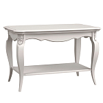 Стол журнальный белый из массива бука с полкой в стиле прованс White Provence варинант исполнения - 1 | Loft Concept в Воронеже
