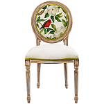 Стул бежевый из натурального бука с изображением птица в саду Blooming Birds варинант исполнения - 1 | Loft Concept в Воронеже