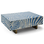 Кофейный стол Kenya Coffee Table Bone Inlay ZEBRA blue варинант исполнения - 4 | Loft Concept в Воронеже