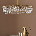 Люстра круглая с подвесками в форме стеклянных капель Glass Rain варинант исполнения - 3 | Loft Concept в Воронеже